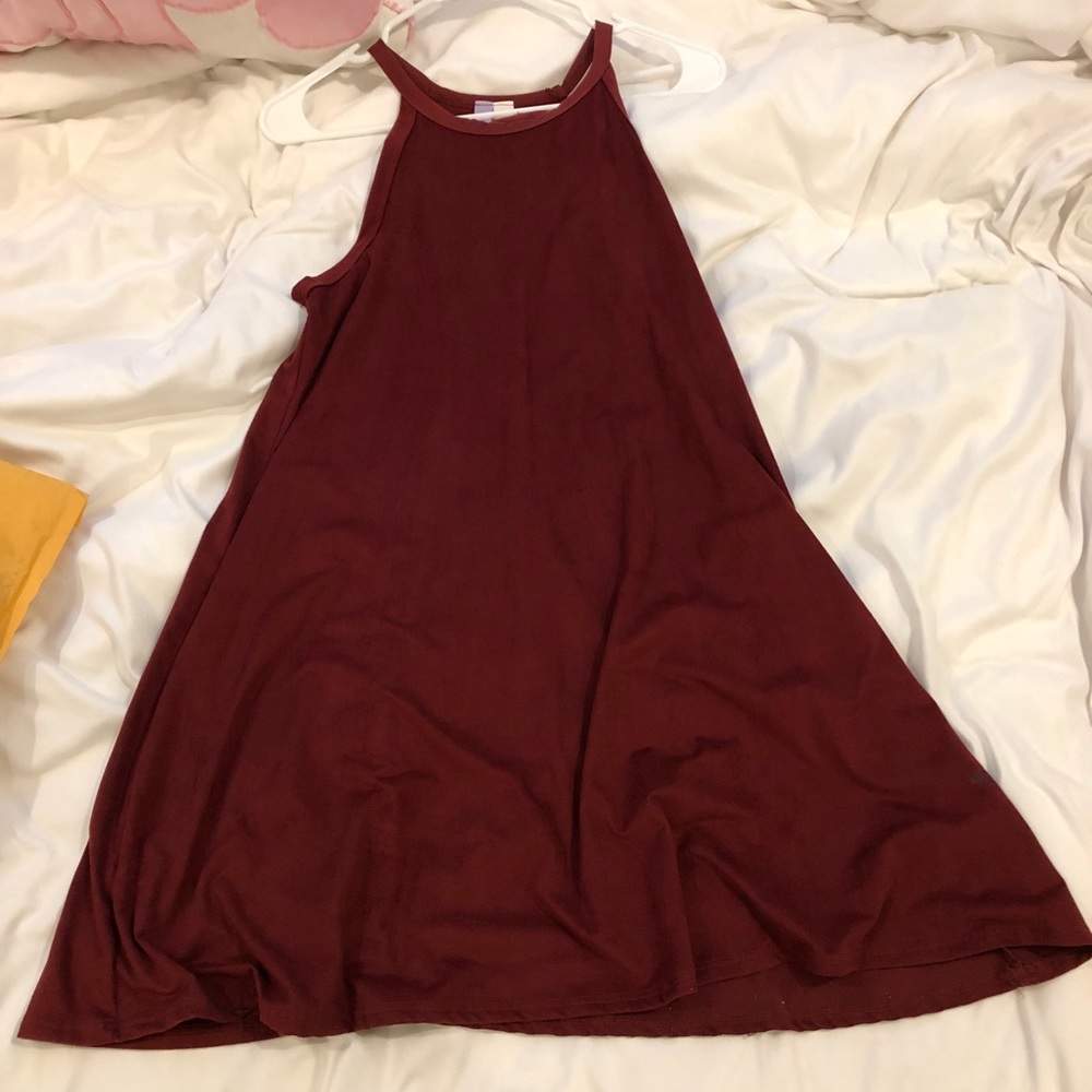 Francescas suede maroon dress